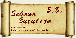 Sekana Butulija vizit kartica